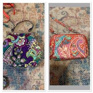 2 Vera Bradley small purses clutch wristlet